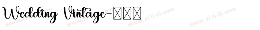 Wedding Vintage字体转换